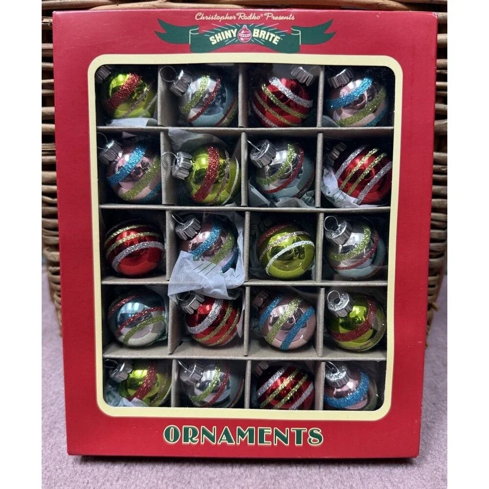 Shiny Brite Christopher Radko Christmas 20 Ornaments 1.25